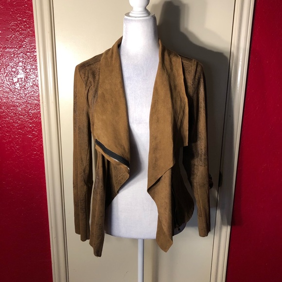 Live a Little Faux Suede Moto Distressed Jacket - Picture 2 of 9